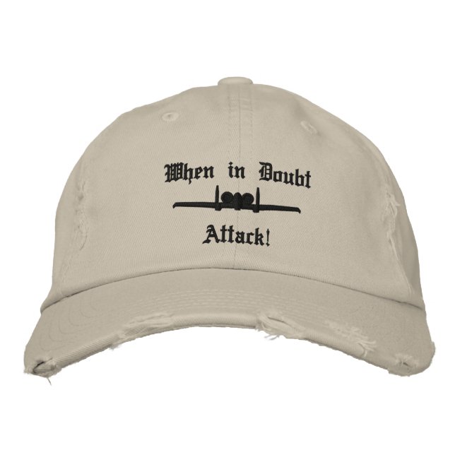 A-10 Attack Golf Hat Broderad Keps (Framsida)