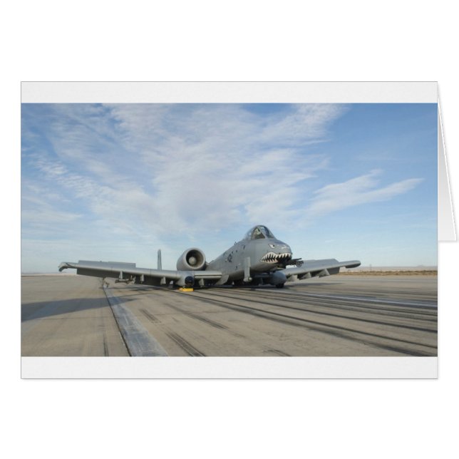 A-10 "hjul up" hälsningskort (Framsidan Horizontal)