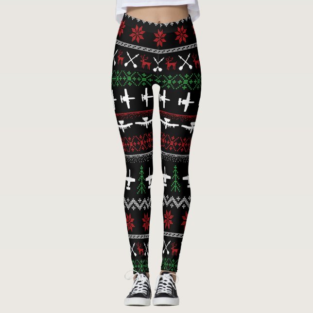 A-10 julbalkar leggings (Framsida)