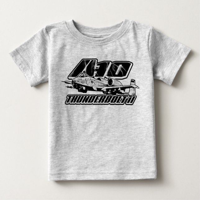 A-10 Thunderbolt II Baby Romper T-Shirt (Framsida)