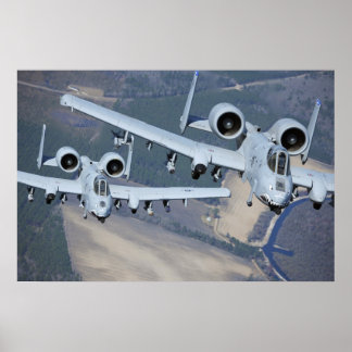 A-10 Thunderbolt II-flygplan Poster