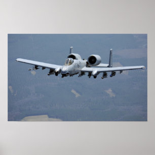 A-10 Thunderbolt II-flygplan Poster