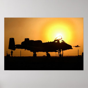 A-10 Thunderbolt II-flygplan Poster