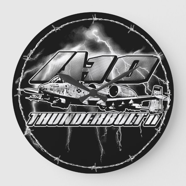 A-10 Thunderbolt II lås Akrylväggslås Stor Klocka (Framsida)