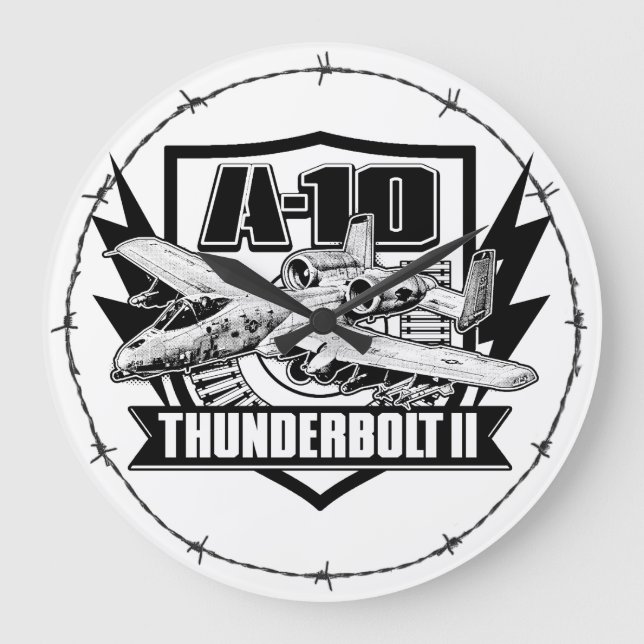 A-10 Thunderbolt II lås Akrylväggslås Stor Klocka (Framsida)