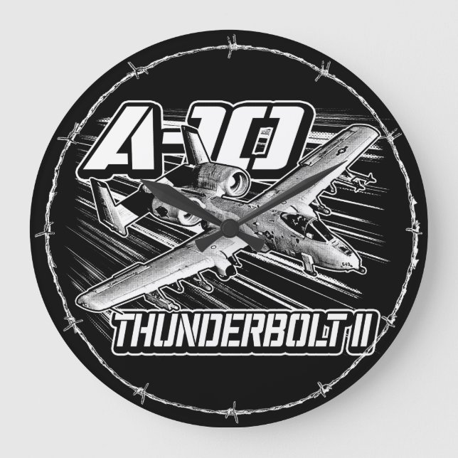 A-10 Thunderbolt II lås Akrylväggslås Stor Klocka (Framsida)
