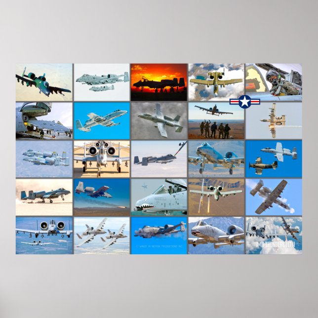 A-10 THUNDERBOLT II "MONTAGE" POSTER (Framsidan)