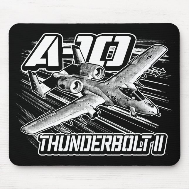 A-10 Thunderbolt II Mouse Pad Mousepad Musmatta (Framsidan)