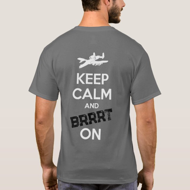 A-10 Thunderbolt Warthog Militärflyg T-Shirt (Baksida)