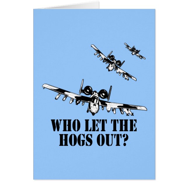 A-10 Warthog Hälsningskort (Framsidan)