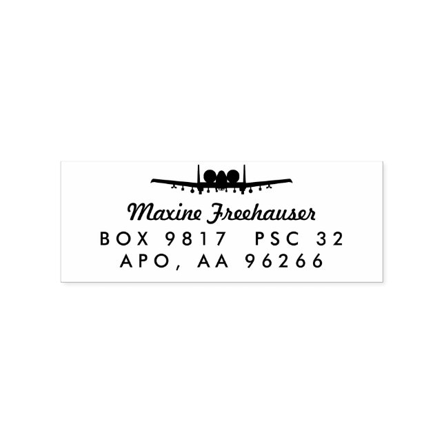 A-10 Warthog Jet Anpassningsbar Returadress Wood F Stämpel (Tryck)