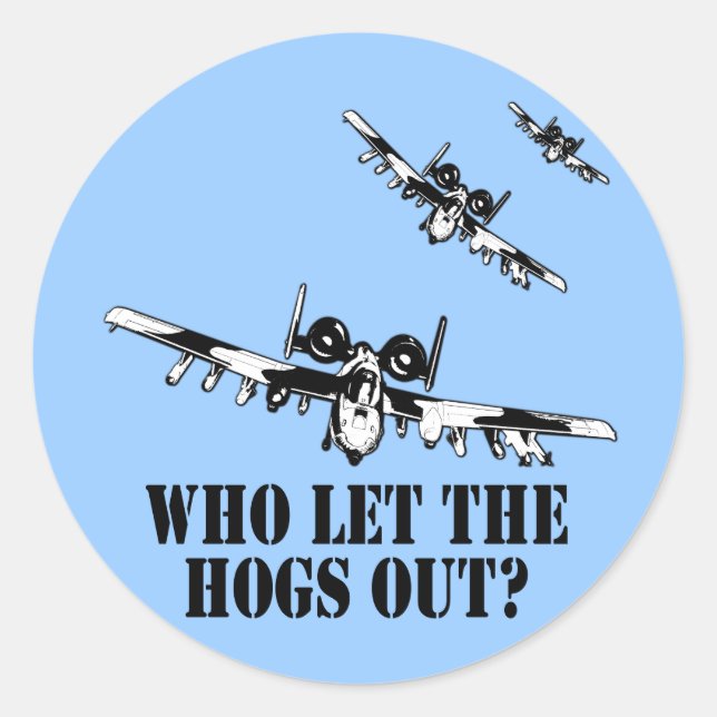 A-10 Warthog Runt Klistermärke (Framsida)