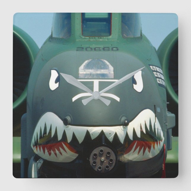 A-10C THUNDERBOLT II FYRKANTIG KLOCKA (Framsida)