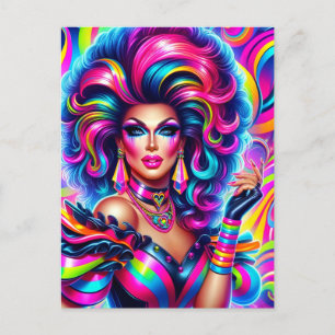 A 1980-talets Drag Queen Vykort