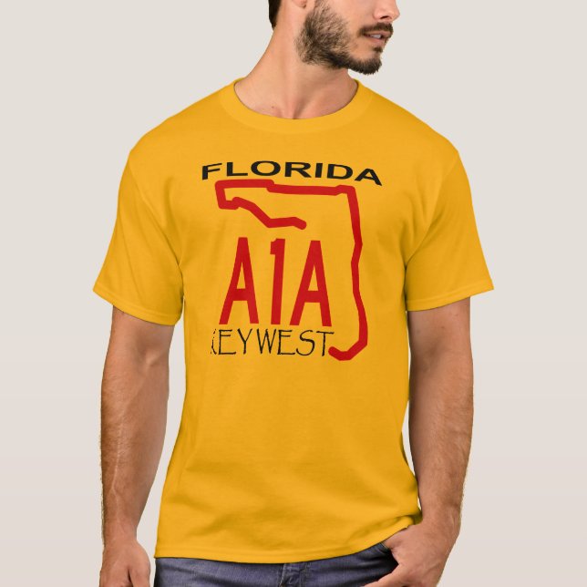 A-1-A Key West tänder Tee Shirt (Framsida)