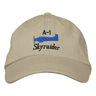 A-1 Skyraider (endast lätt Färg) Broderad Keps