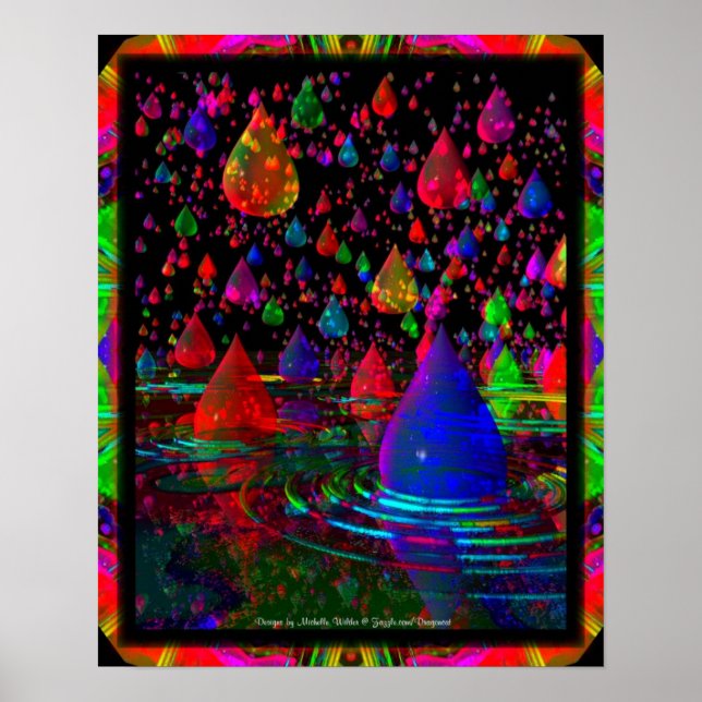 A 3D-regndroppsfantasi Poster (Framsidan)