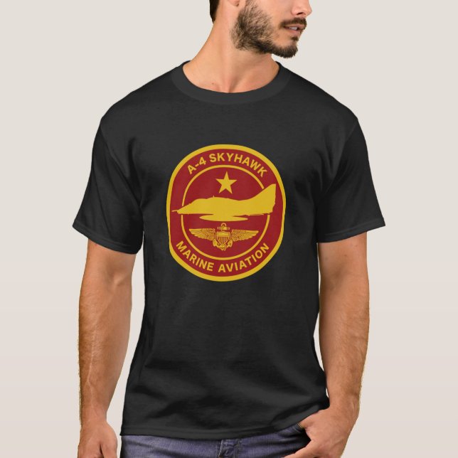 A-4 Skyhawk Marine Aviation T Shirt (Framsida)