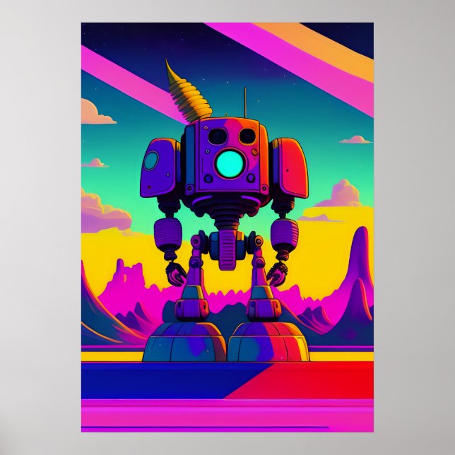 A 60-årsjubileum Inspired Skeleton Robot Poster (Framsidan)