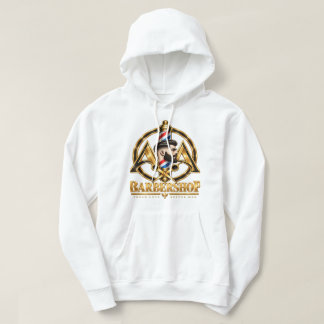 A&A Barbershop Anpassad Logo | Premium Herrbarbera Hoodie
