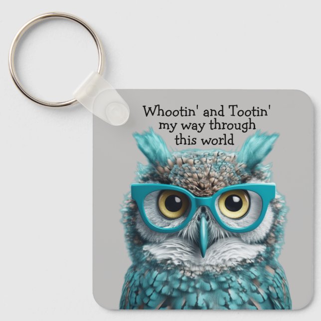 "(a) "(a)" och " tootin" tourette's syndrome keych nyckelring (Framsida)