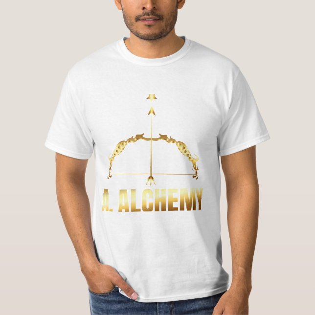 A. Alchemy Branded T-Shirt Medium Storlek (Framsida)