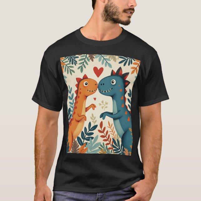a älskare dinosauaur t shirt (Framsida)