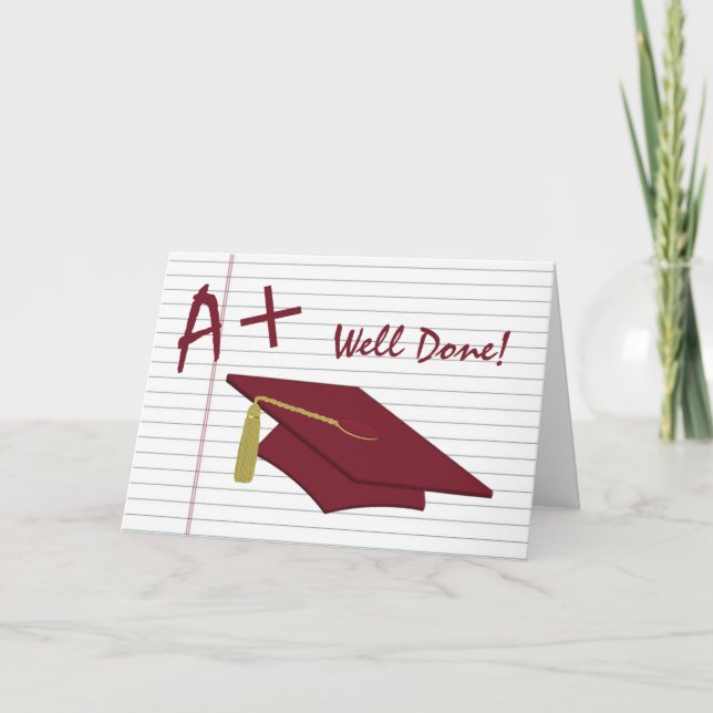 A+ Anpassad Examenkort Kort (Framsida)