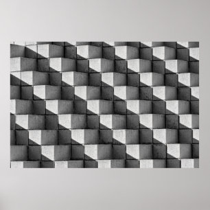 A ansikte i skulpturen "Four Sided Pyramid" i Poster