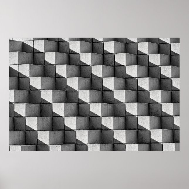 A ansikte i skulpturen "Four Sided Pyramid" i Poster (Framsidan)