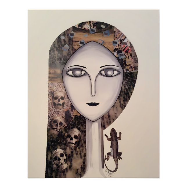 A Ansikte mellan världar Fototryck (Framsidan)