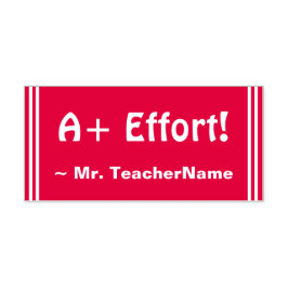 "A+ ansträngning" + Anpassningsbar Utbildare Namn  Självfärgande Stämpel