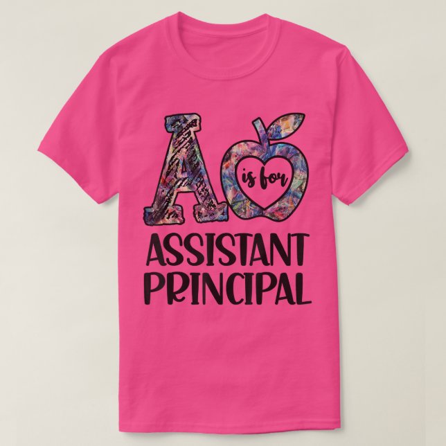 A är avsett för assistent till rektor vid skolassi t shirt (Design framsida)