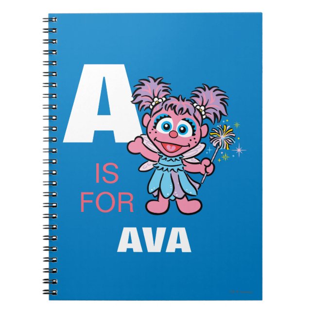 A är för Abby Cadabby | Lägg till ditt namn Anteckningsbok (Framsidan)