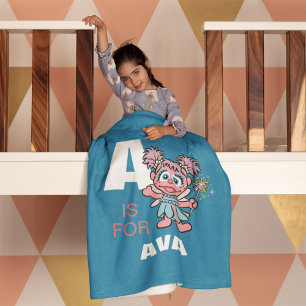 A är för Abby Cadabby Lägg till ditt namn Fleecefilt