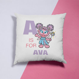 A är för Abby Cadabby | Lägg till ditt namn Kudde