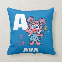 A är för Abby Cadabby | Lägg till ditt namn Kudde