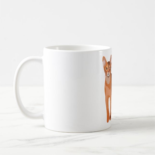 A är för Abyssinian Cat Kaffemugg (Vänster)