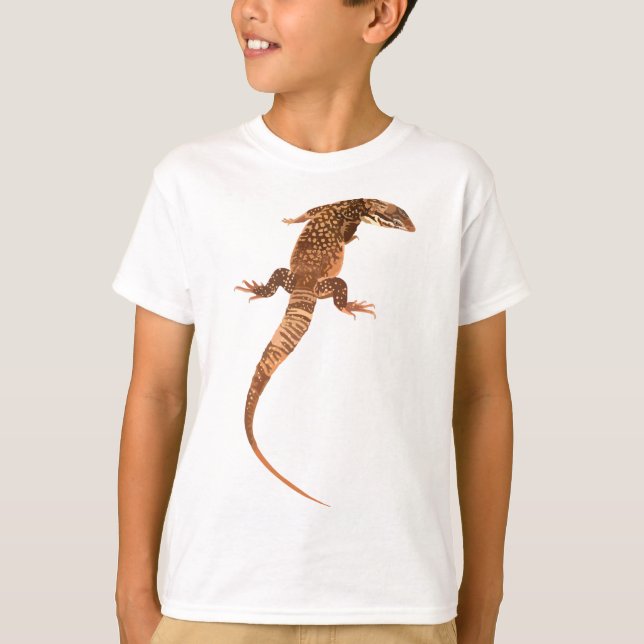 A är för Ackies Monitor Lizard T Shirt (Framsida)