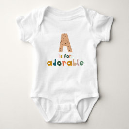 A är för Adsible 1-biet Baby Outfit T Shirt
