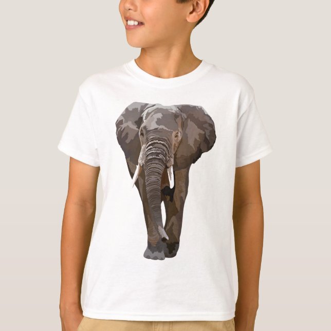 A är för African Elephant Keeper T Shirt (Framsida)