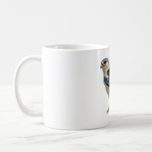 A är för African Pygmy Falcon Kaffemugg (Vänster)