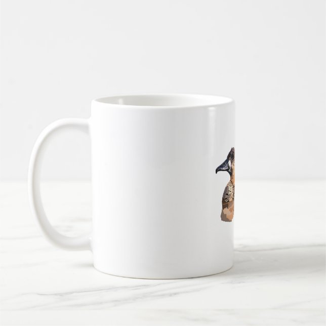 A är för African White Backed Anka Kaffemugg (Vänster)