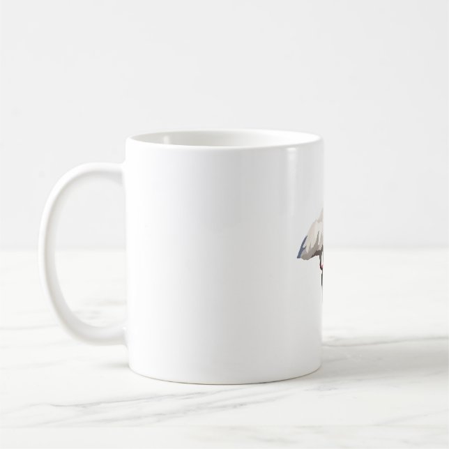 A är för Afrikansk Spoonbill Kaffemugg (Vänster)