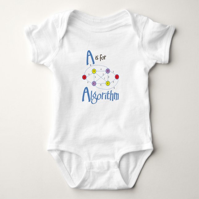 A är för algoritm (för vetenskaps- & MathGeeks!) T-shirt (Framsida)