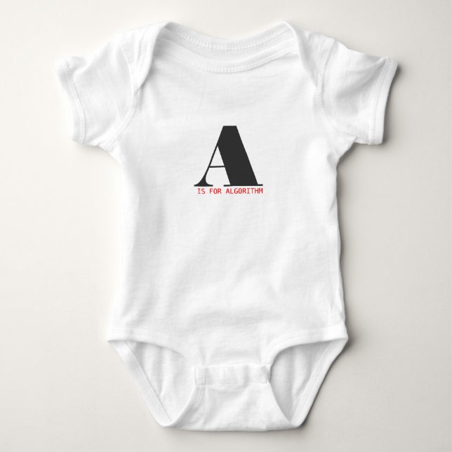 A är för algoritm tee shirt (Framsida)