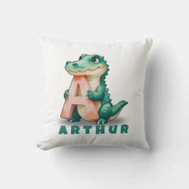 A är för Alligator - Personlig Baby Namn Pillow Kudde