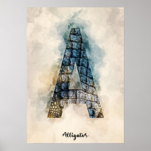 A är för Alligator Poster