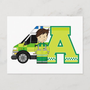 A är för Ambulance Vykort