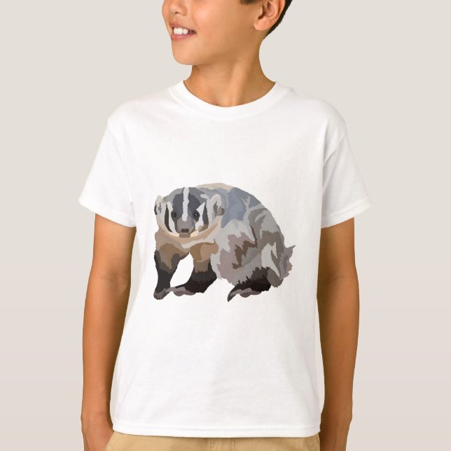 A är för American Badger T Shirt (Framsida)